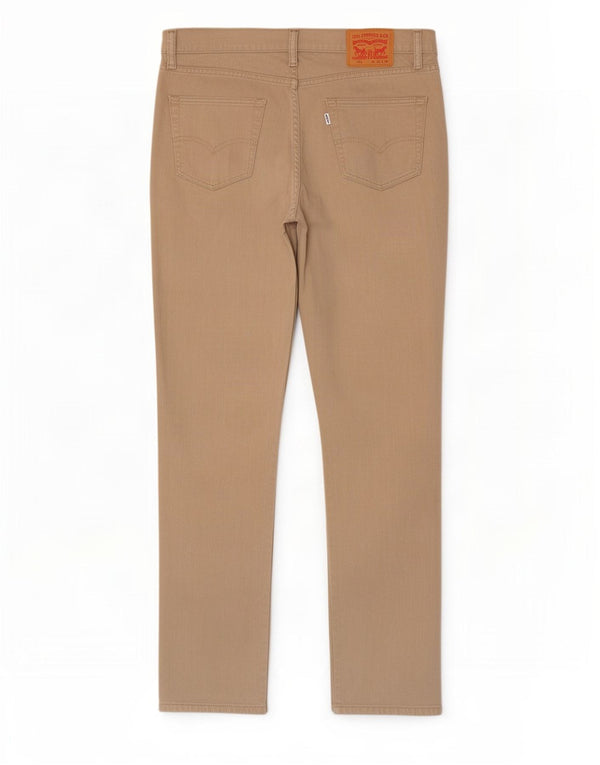 Levi's Uomo 511 Slim Jeans W32 L32 Cotone Beige
