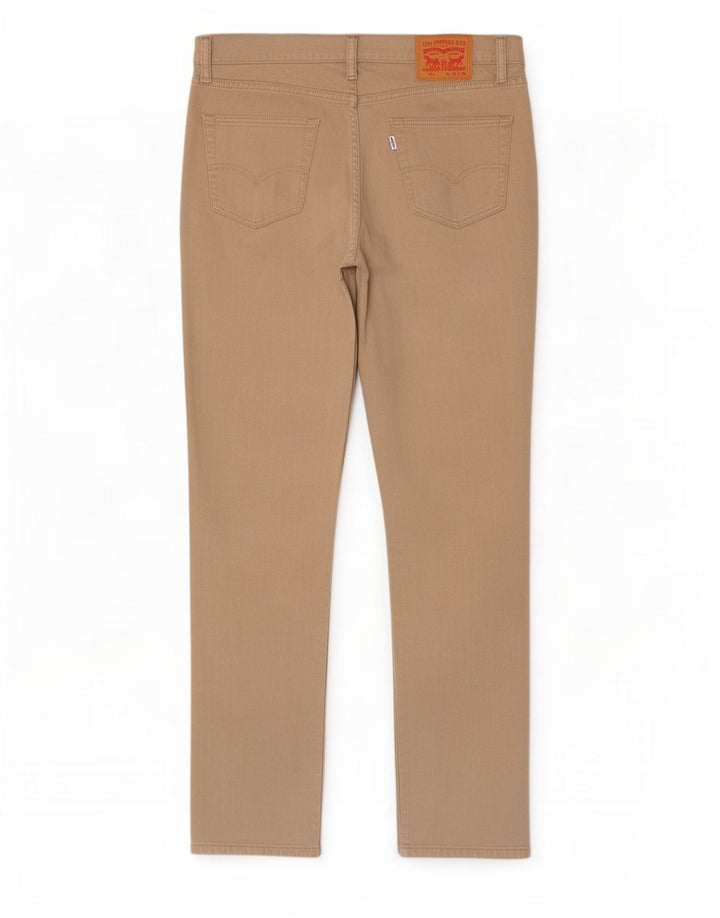 Levi's Uomo 511 Slim Jeans W32 L32 Cotone Beige
