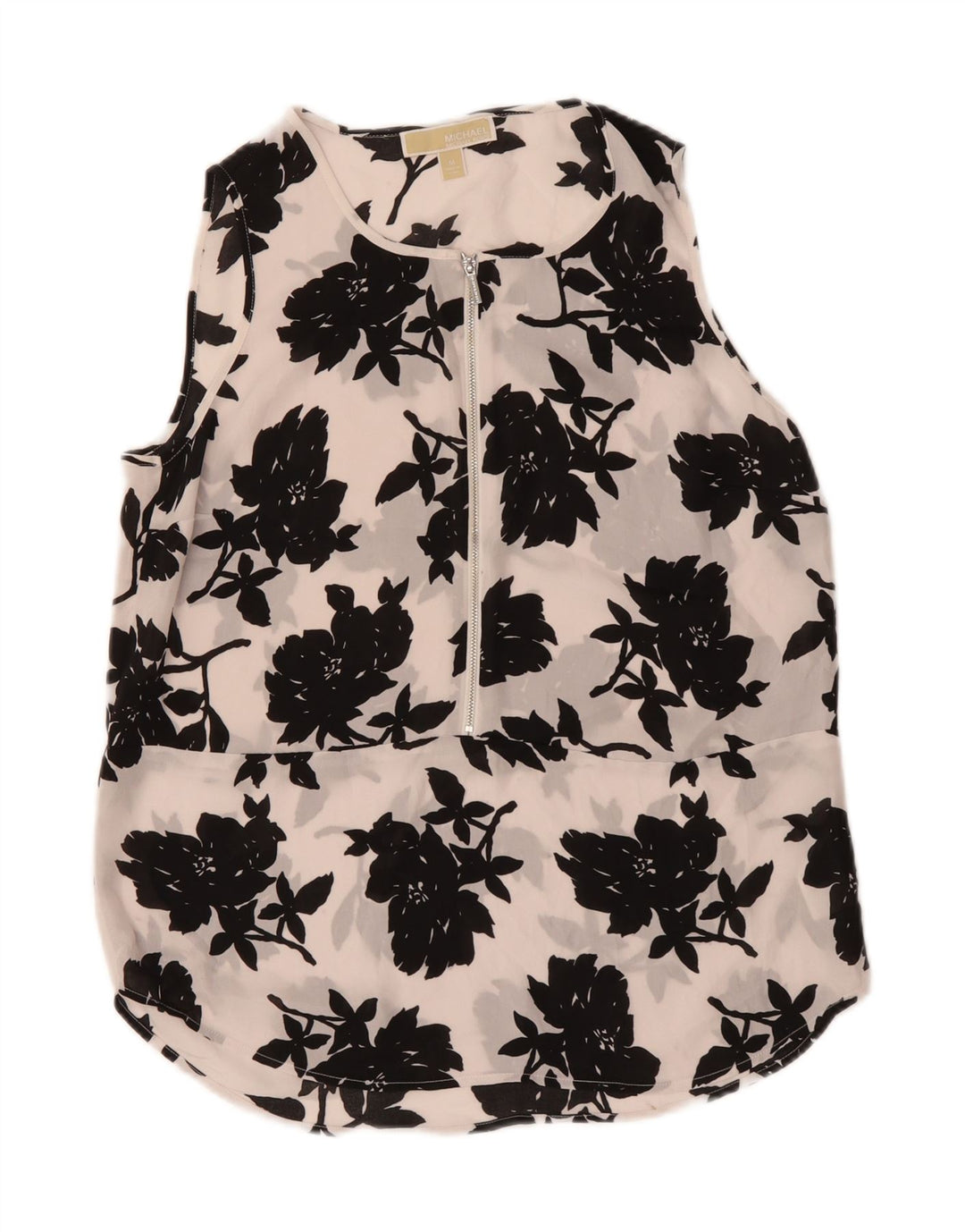 MICHAEL KORS Womens Sleeveless Blouse Top UK 14 Medium White Floral Vintage Michael Kors and Second-Hand Michael Kors from Messina Hembry 