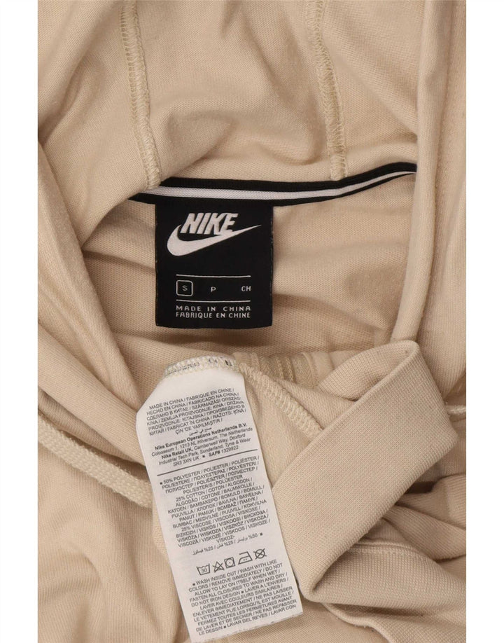 Felpa con cappuccio e zip oversize da donna Nike UK 10 Small Beige Poliestere