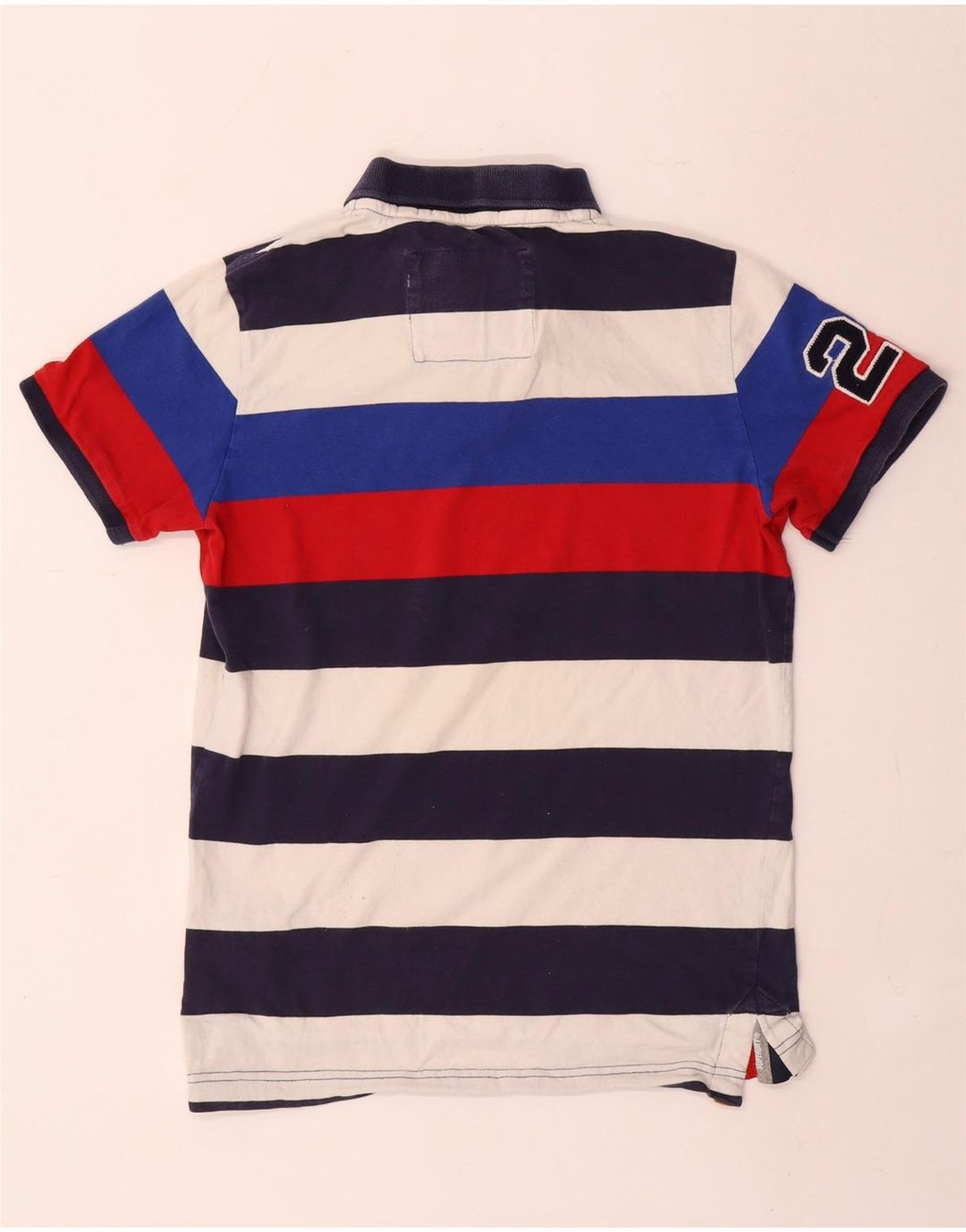 Polo grafica da uomo Superdry in cotone a righe multicolori medie