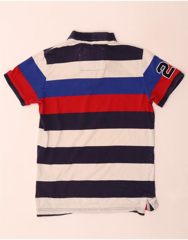 Polo grafica da uomo Superdry in cotone a righe multicolori medie