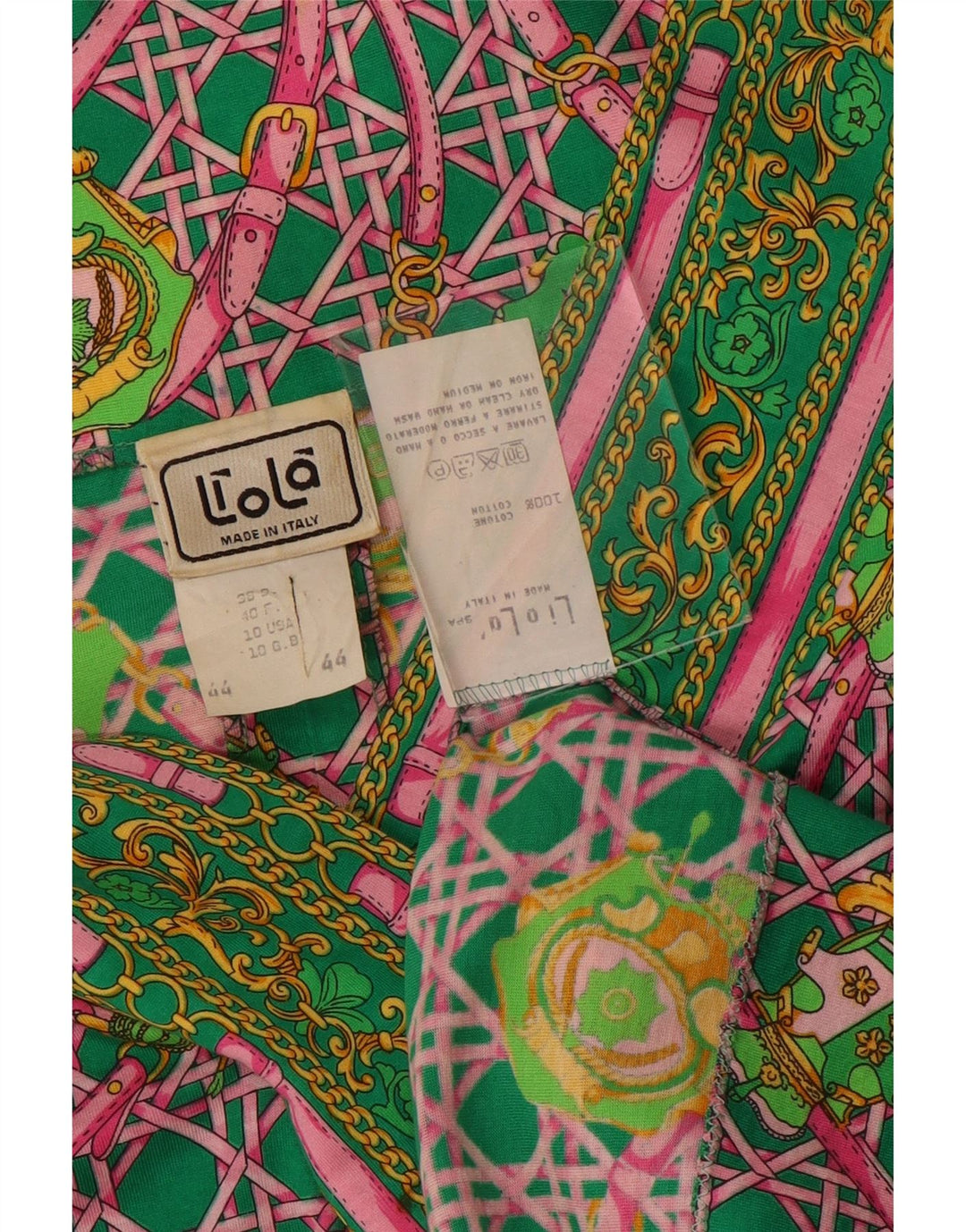 LIOLA Abito a trapezio oversize da donna con motivo astratto UK 10 piccolo verde