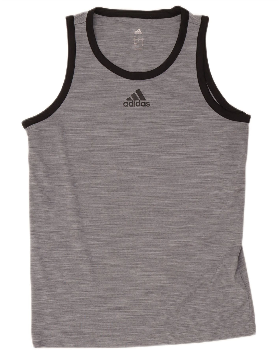 Canotta Adidas da uomo piccola in poliestere chiazzato grigio