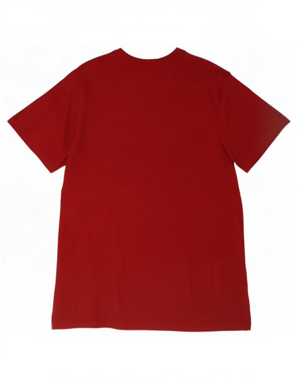 T-shirt grafica da uomo Adidas Top XL in cotone rosso