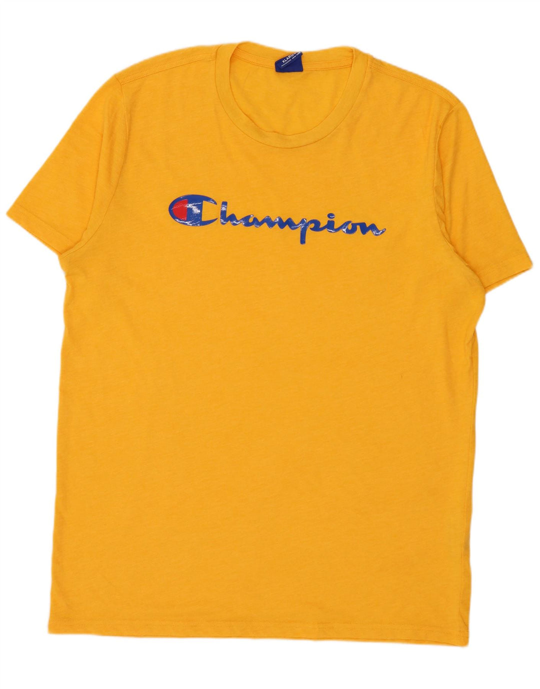T-shirt grafica da uomo Champion Top XL poliestere giallo