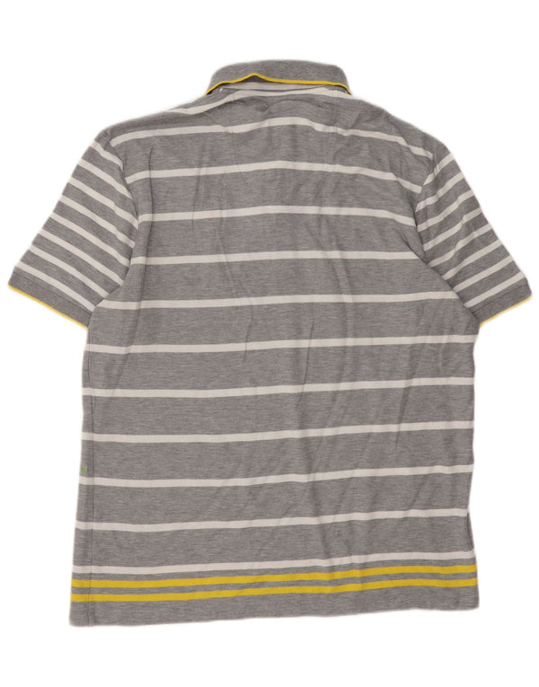 Polo Hugo Boss da uomo dal taglio moderno 2XL in cotone a righe grigie