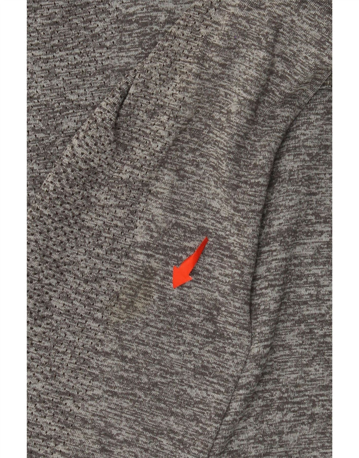 EDDIE BAUER Top da tuta pullover con zip e collo da uomo XL grigio chiazzato