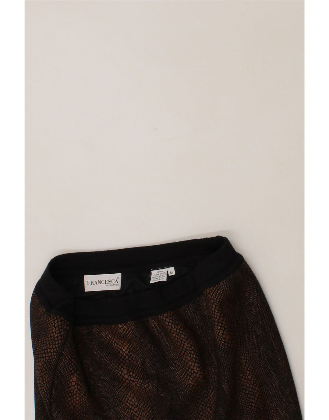 VINTAGE Womens Pencil Skirt Medium W26  Brown Animal Print Wool Vintage Vintage and Second-Hand Vintage from Messina Hembry 