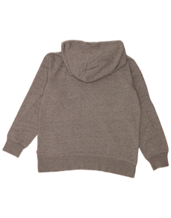 Maglione con cappuccio grafico da uomo Levi's XS in cotone chiazzato grigio
