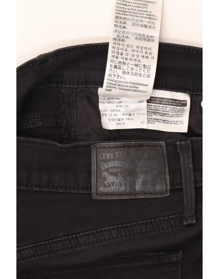 Jeans skinny dimagranti da donna Levi's W29 L34 cotone nero