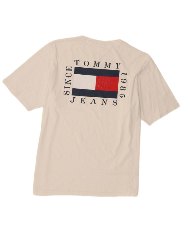 T-shirt grafica da uomo Tommy Hilfiger Top 3XL cotone bianco
