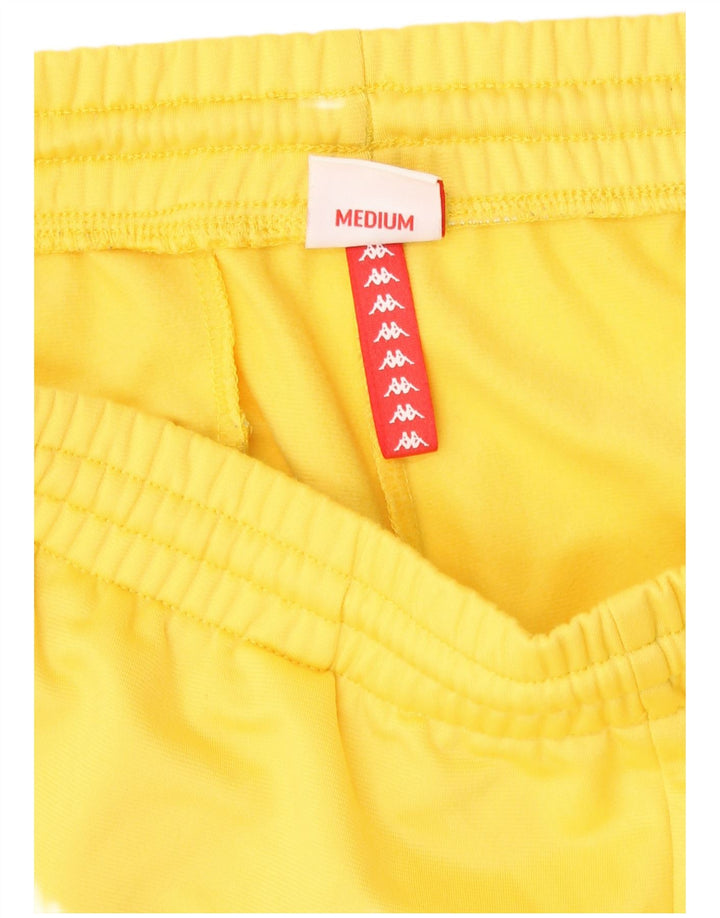 Pantaloncini sportivi grafici da uomo Kappa in poliestere giallo medio