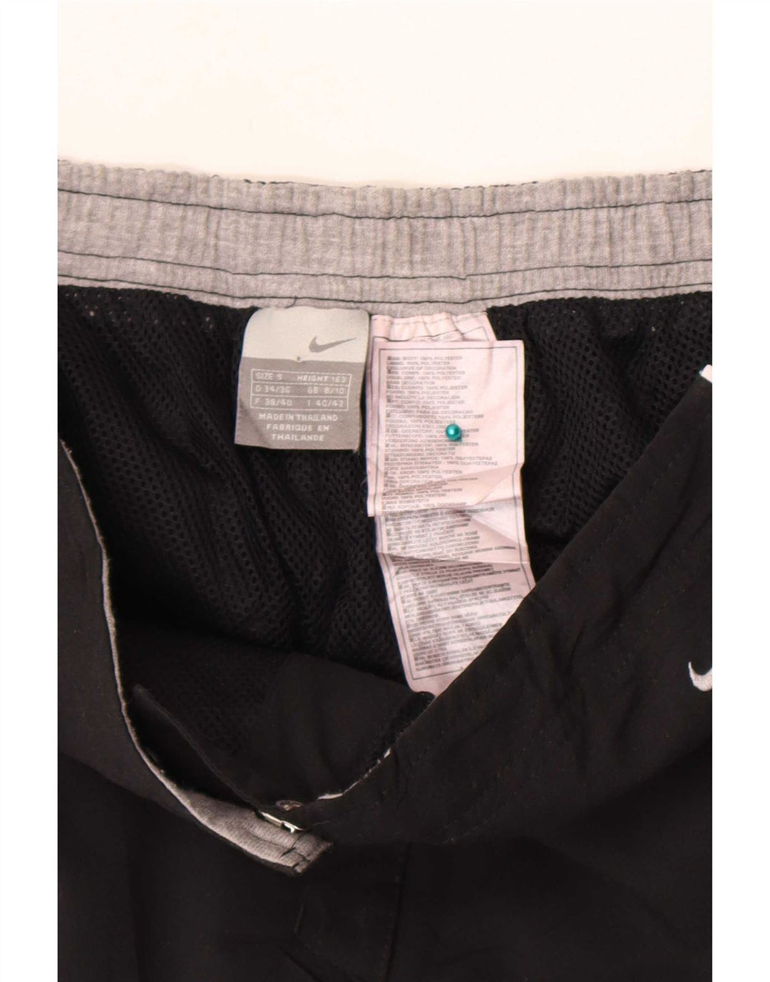 Pantaloncini sportivi Nike Bermuda da donna UK 8/10 Small Poliestere a righe nere
