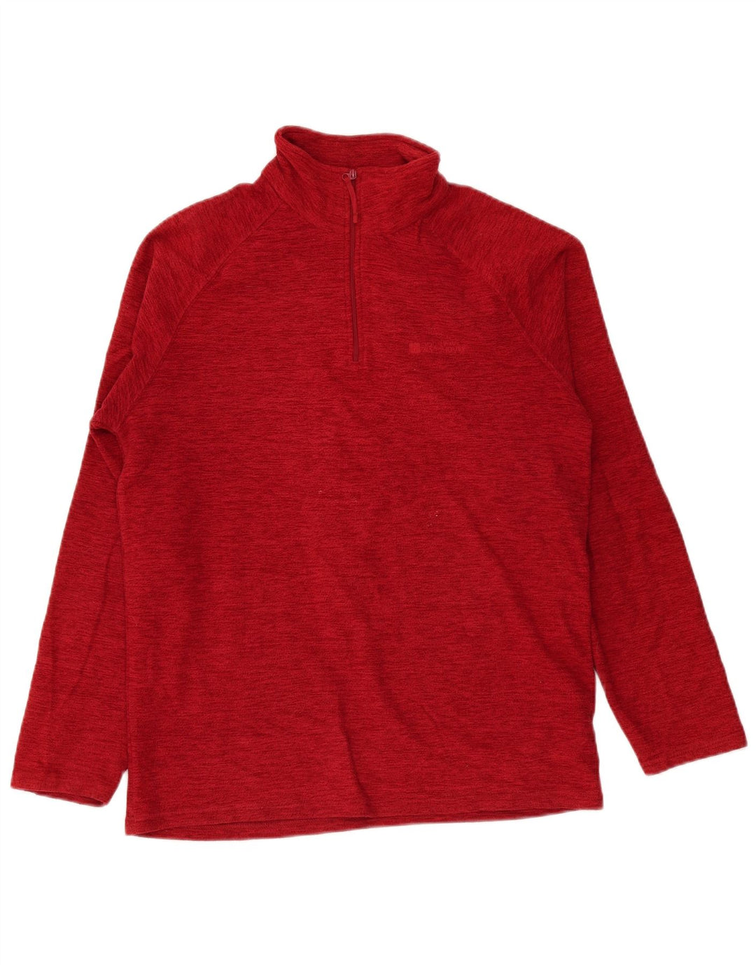 Maglione in pile da uomo con collo con zip Mountain Warehouse Poliestere chiazzato rosso medio
