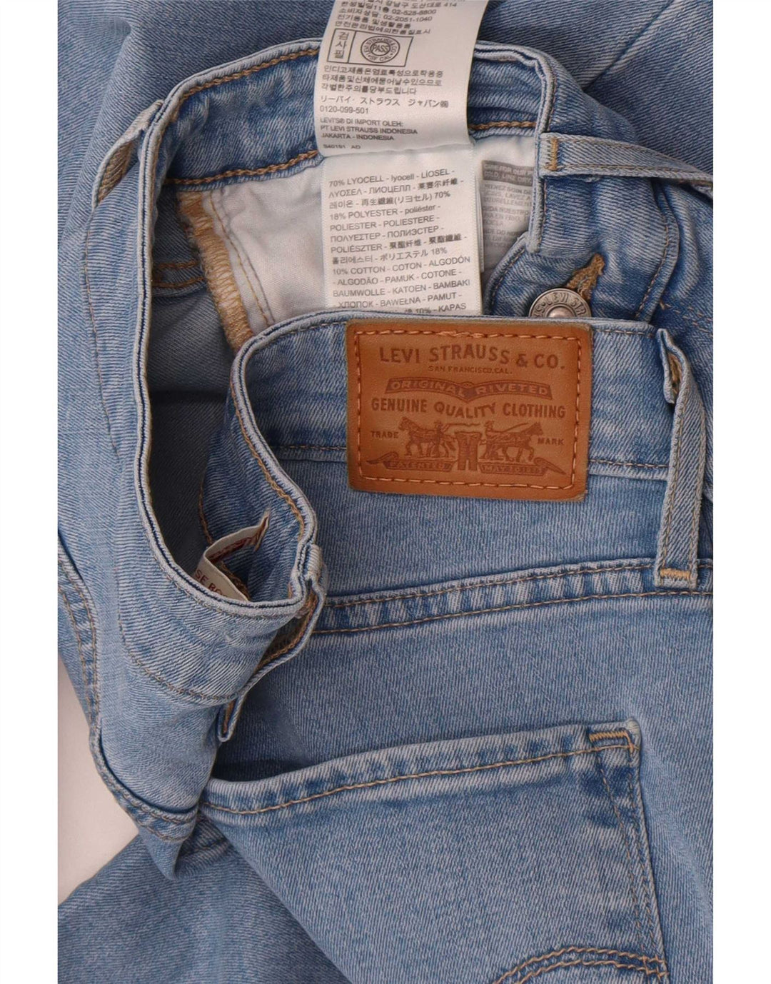 Jeans Levi's da donna 725 a vita alta bootcut W30 L32 Lyocell blu