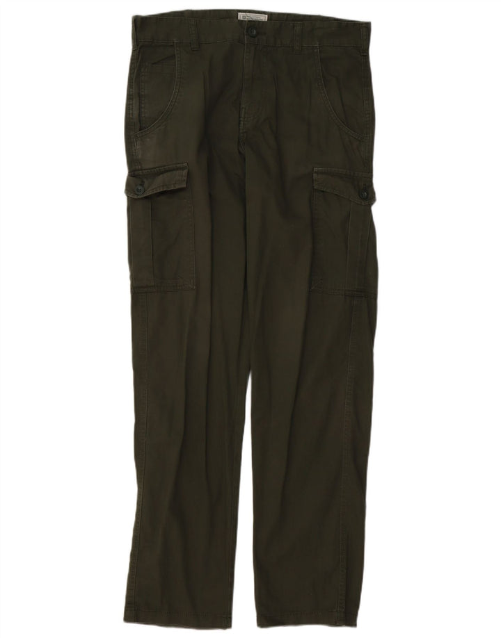 MOUNTAIN WAREHOUSE Pantaloni cargo dritti da donna W30 L32 cotone verde