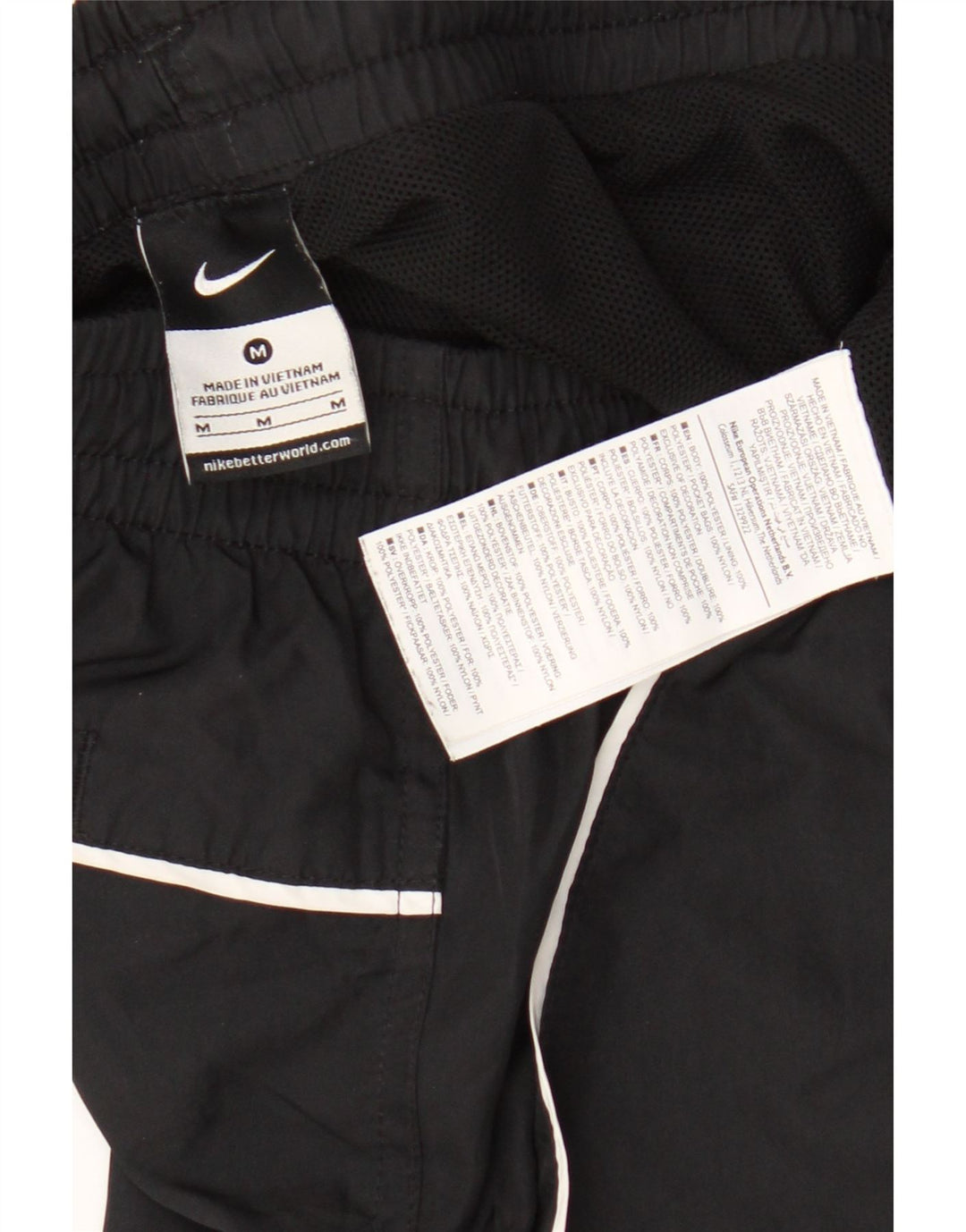 Pantaloncini sportivi grafici Nike da uomo, poliestere nero medio