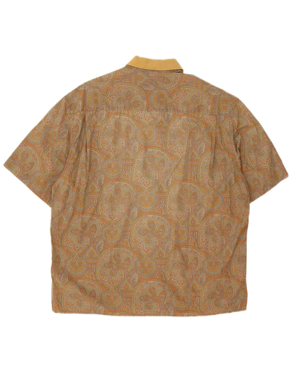 Polo da uomo a maniche corte Gran Sasso grande marrone Paisley