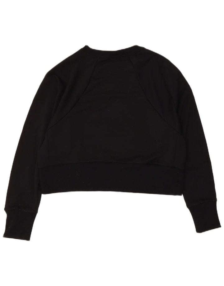 Felpa oversize con grafica corta Nike da donna UK 10 piccola nera