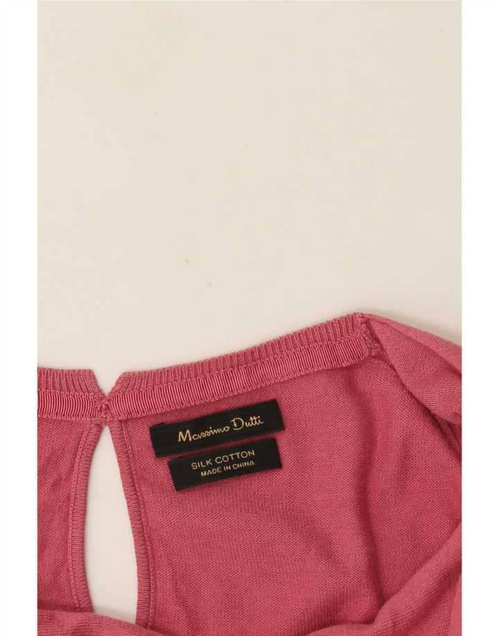 Maglia da donna a maniche lunghe Massimo Dutti UK 12 Seta rosa medio