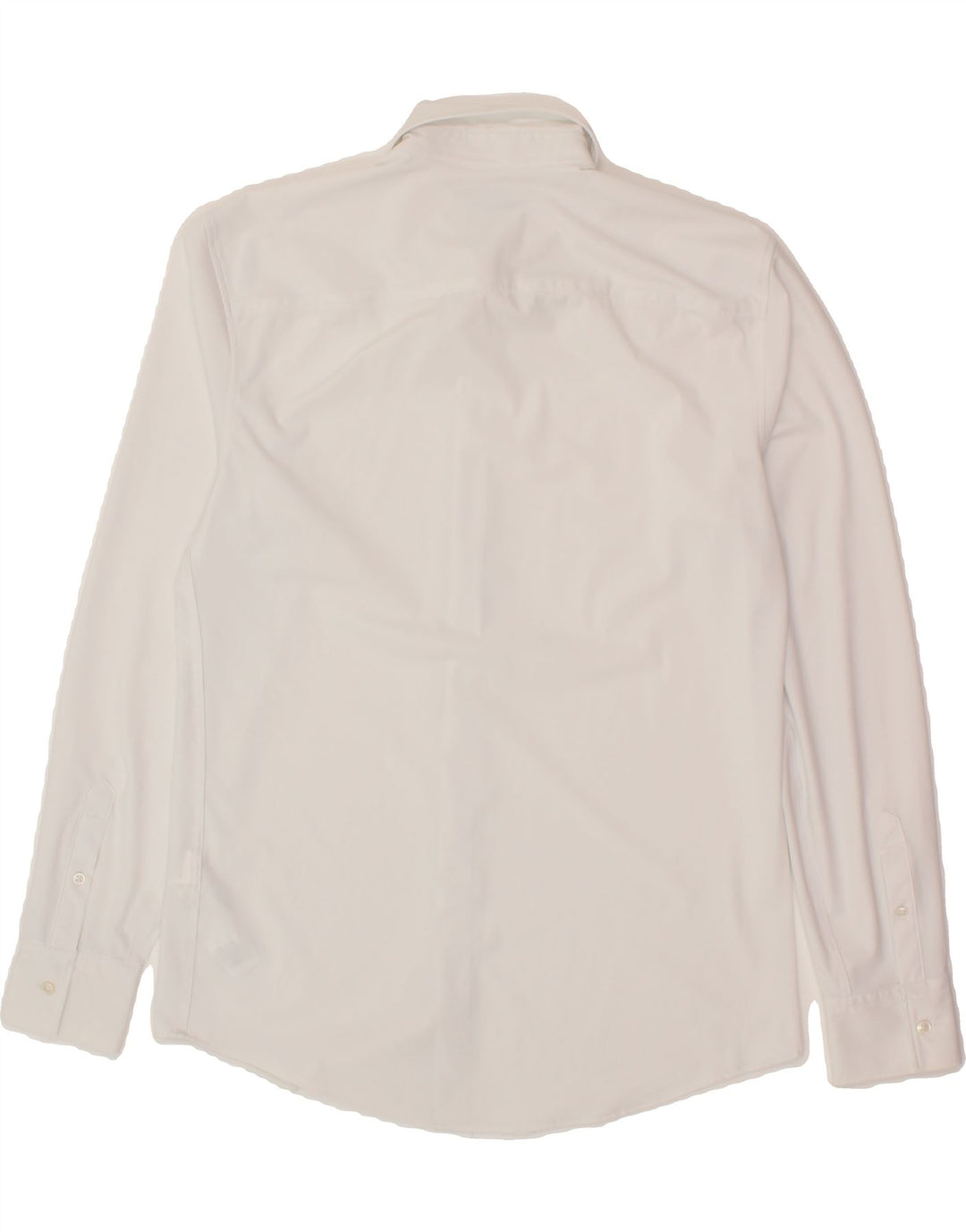 ZARA Mens Slim Fit Shirt Small White Polyester Vintage Zara and Second-Hand Zara from Messina Hembry 