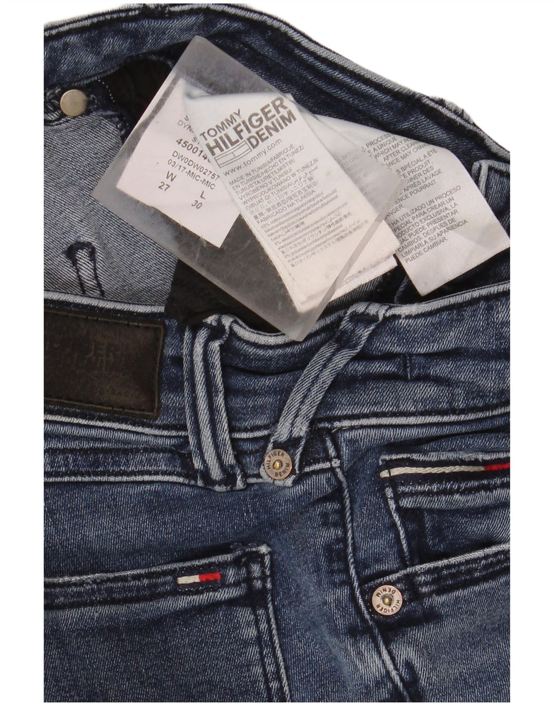 TOMMY HILFIGER Jeans skinny a vita bassa Sophie da donna W27 L30 cotone blu