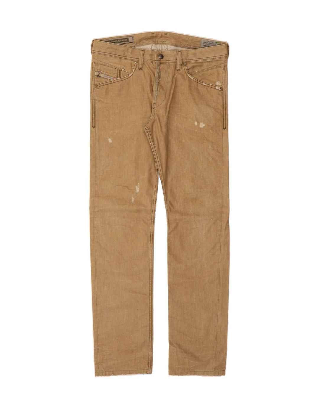 DIESEL Mens Straight Jeans W31 L32 Beige Cotton Vintage Diesel and Second-Hand Diesel from Messina Hembry 
