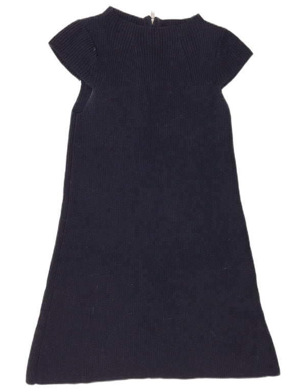 Abito maglione da donna a maniche corte Cos UK 8 Small Lana blu navy