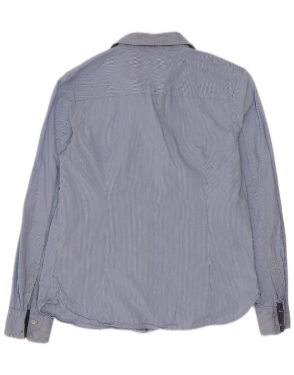 Camicia da donna Tommy Hilfiger UK 10 piccolo cotone gessato blu