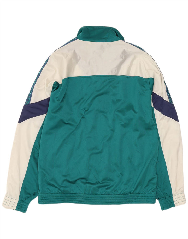 Giacca da tuta da uomo LOTTO UK 40/42 Large Turchese Colorblock