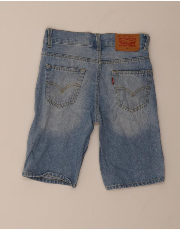 Pantaloncini di jeans regolari Levi's Boys 505 7-8 anni W24 cotone blu
