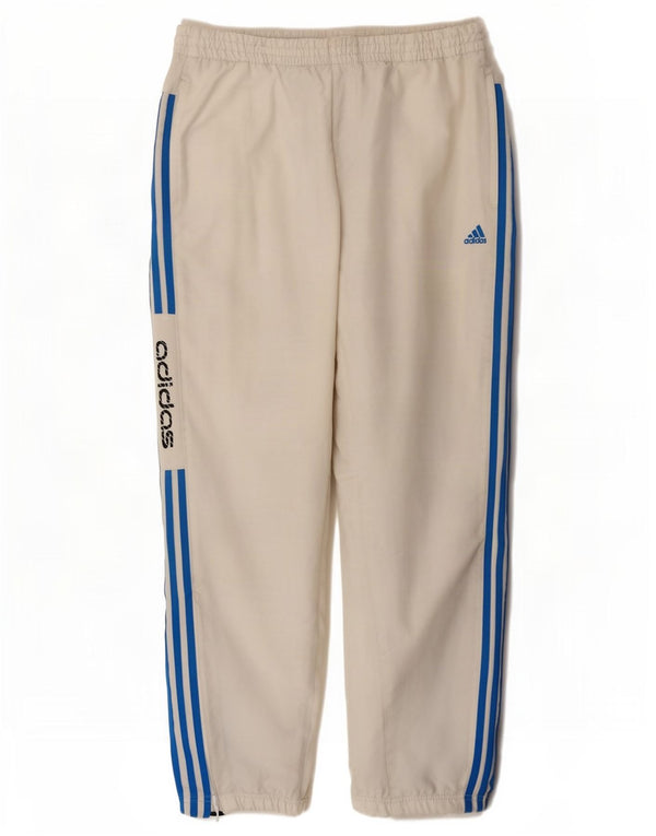 Adidas Mens Graphic Tracksuit Trousers Joggers XL White Polyester