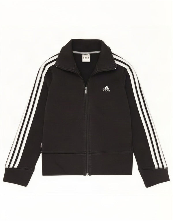 Giacca da ginnastica da donna Adidas UK 10 piccola in cotone nero