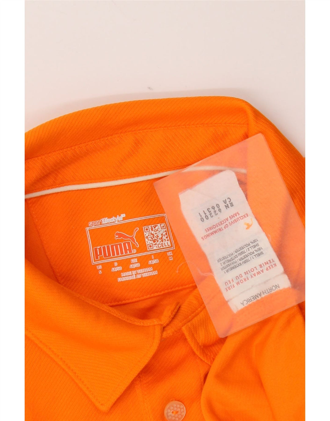 Polo da uomo Puma in poliestere arancione medio