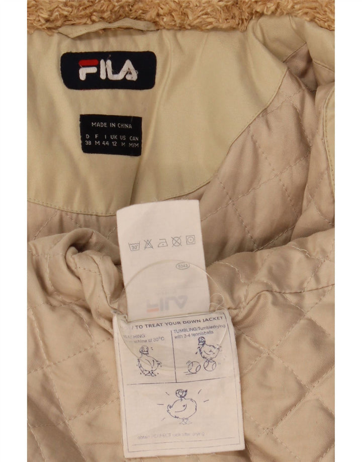 Giacca a vento con cappuccio da donna Fila UK 12 Poliestere beige medio