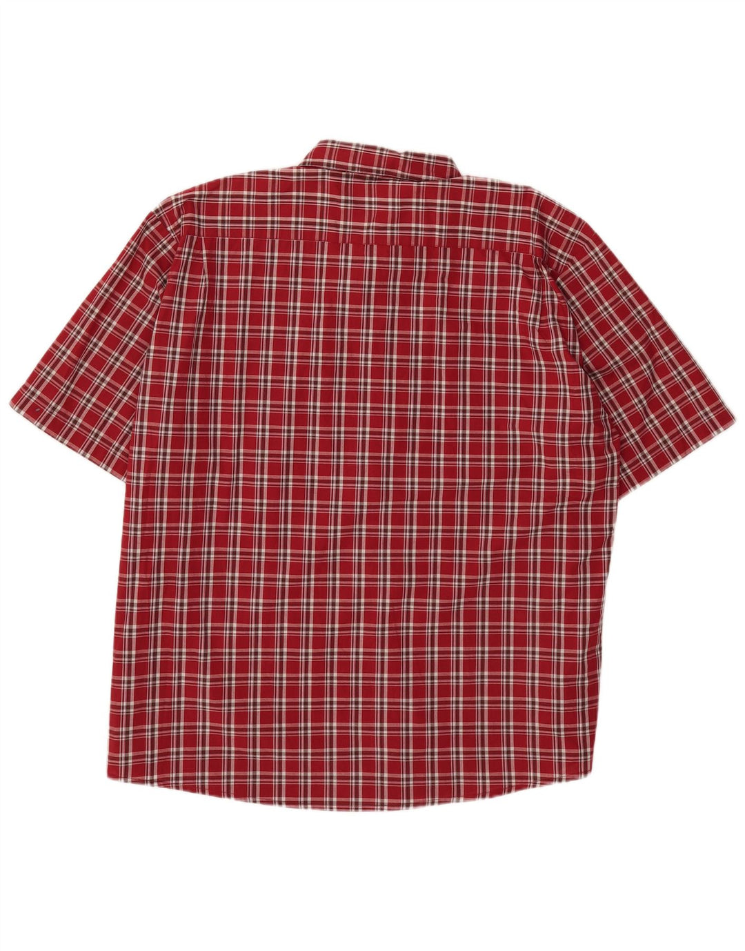 Camicia a maniche corte da uomo Wrangler 3XL in cotone a quadri rossi