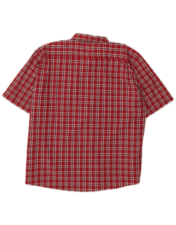 Camicia a maniche corte da uomo Wrangler 3XL in cotone a quadri rossi
