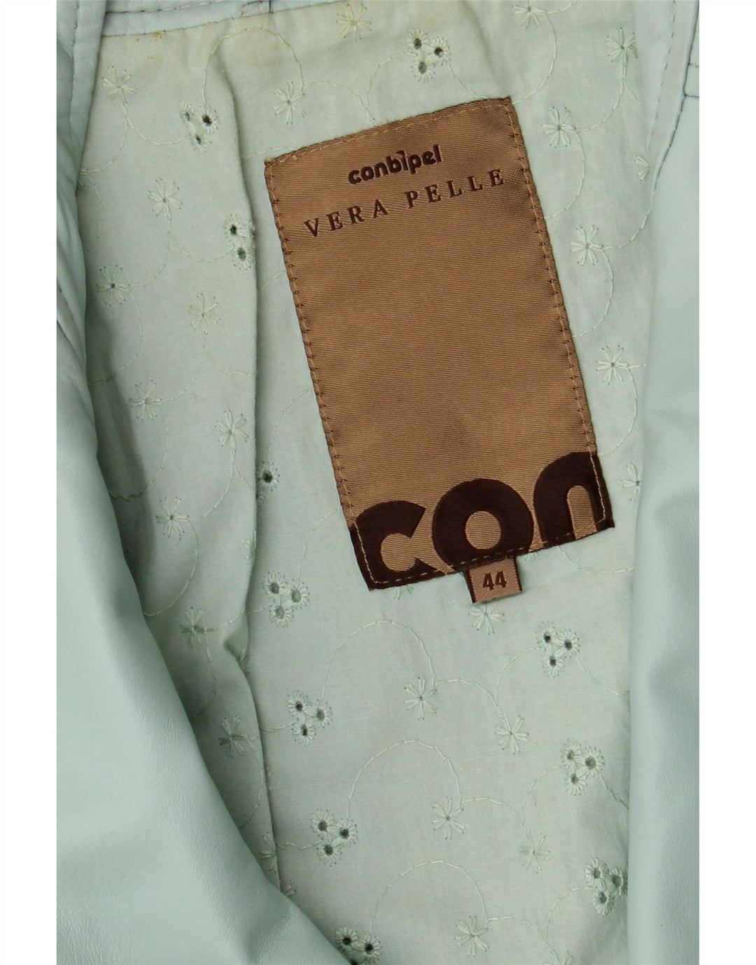 Giacca Biker In Pelle Donna Conbipel IT 44 Pelle Verde Medio