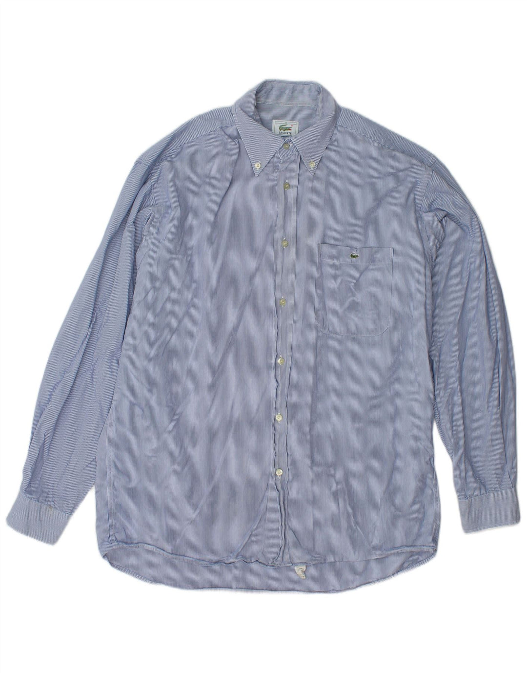 Camicia da uomo LACOSTE taglia 39 gessato blu medio