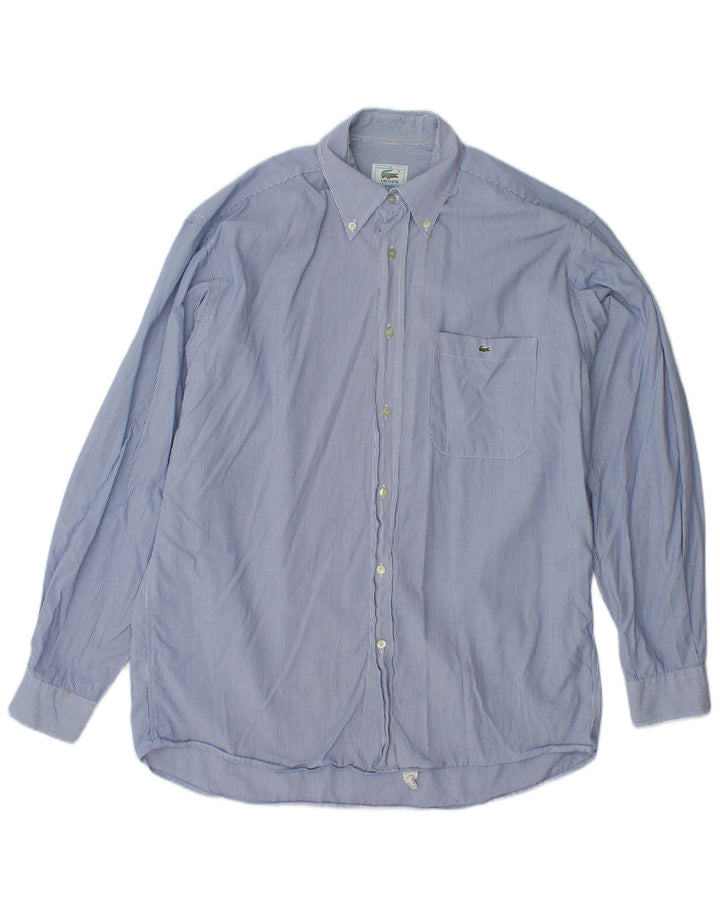 Camicia da uomo LACOSTE taglia 39 gessato blu medio