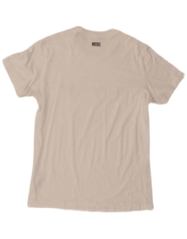 T-shirt grafica da uomo Diesel Top in cotone bianco medio