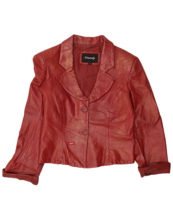 Giacca blazer a 2 bottoni corta da donna Viventy UK 14 grande bordeaux