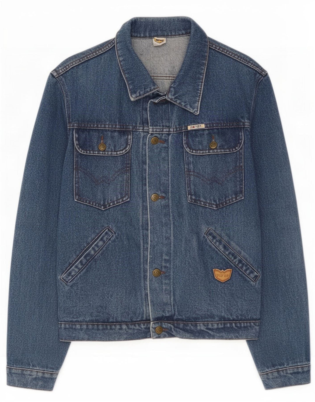 Giacca di jeans da uomo POP 84 UK 40 grande cotone blu