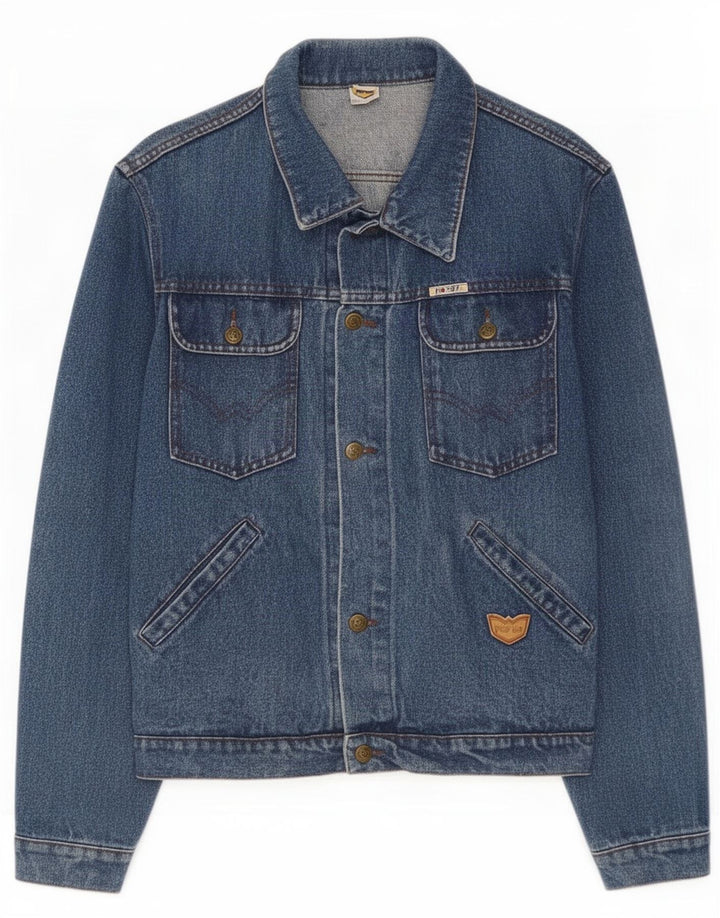 Giacca di jeans da uomo POP 84 UK 40 grande cotone blu