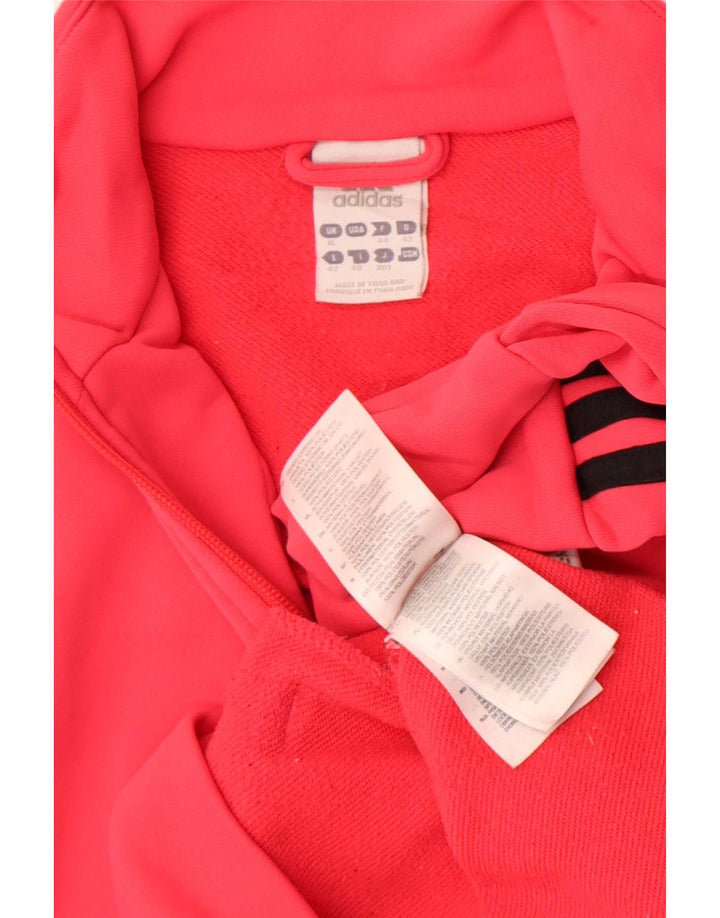 Giacca da ginnastica da donna Adidas UK 16 grande rosa poliestere