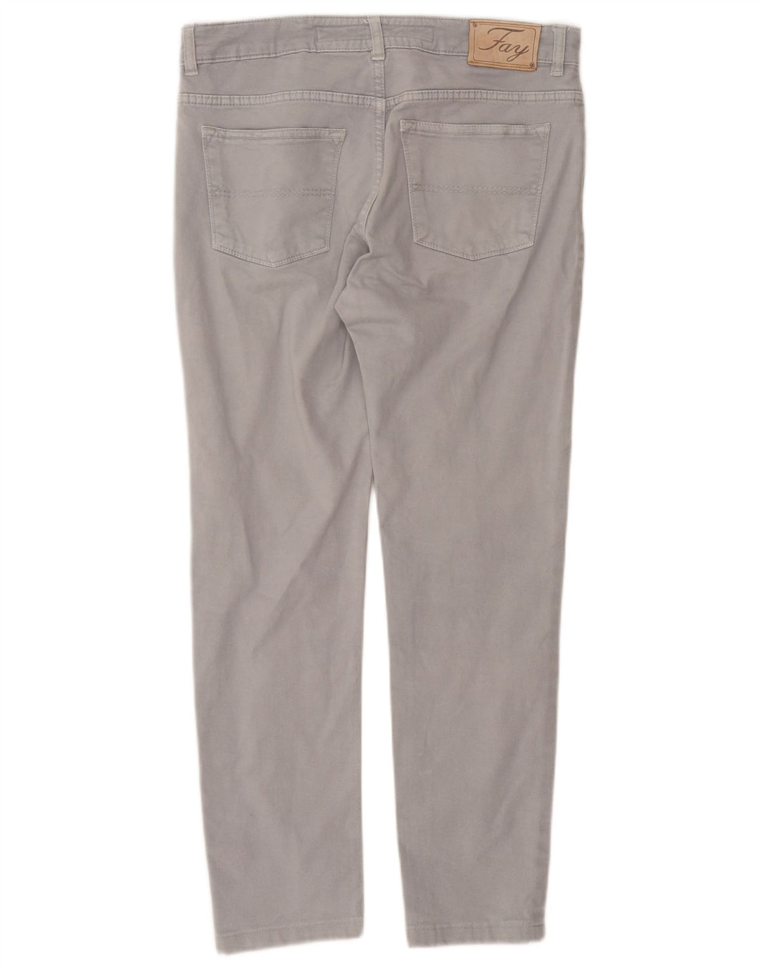 Pantaloni casual slim da uomo FAY W32 L27 in cotone grigio