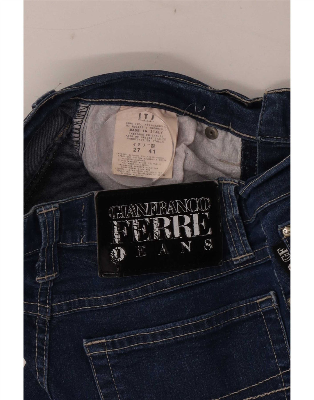 Jeans Slim Donna Gianfranco Ferre W27 L28 Cotone Blu