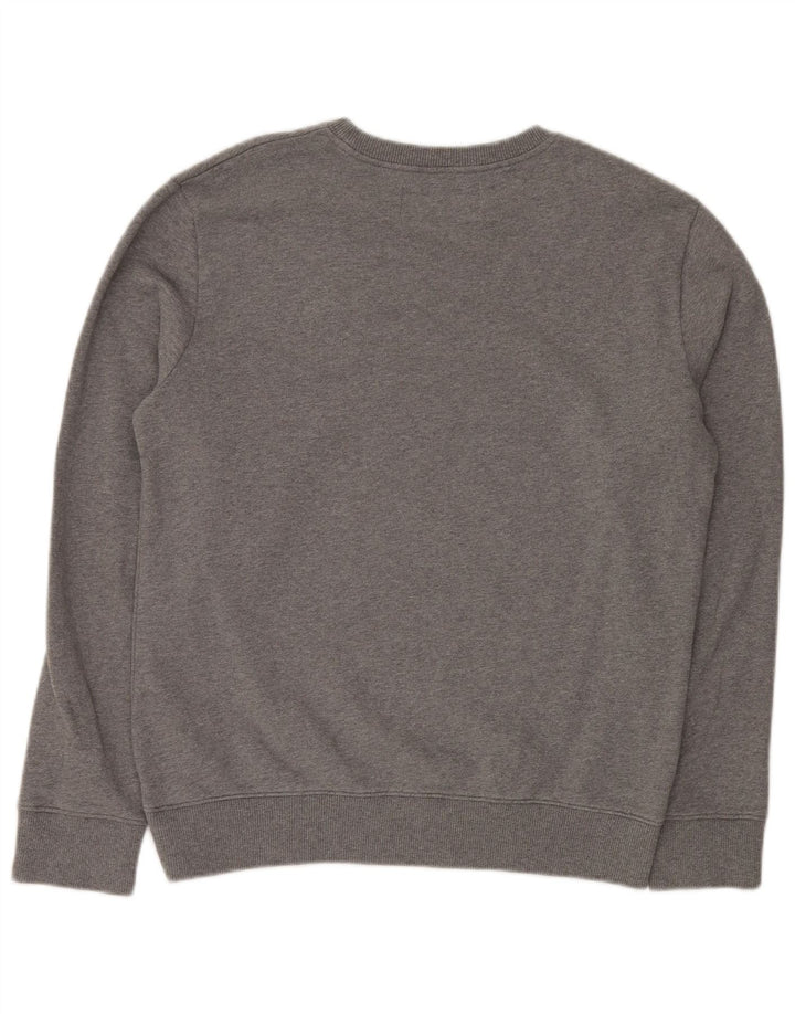 CALVIN KLEIN JEANS Felpa con grafica da uomo Maglione grande in cotone grigio