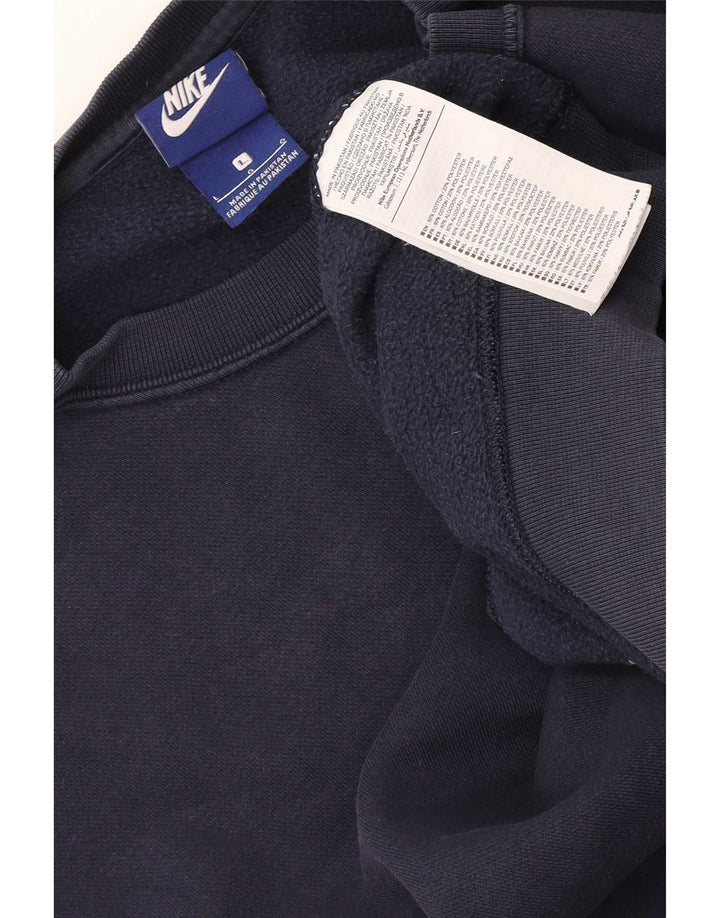 Felpa da uomo Nike Maglione grande in cotone blu navy